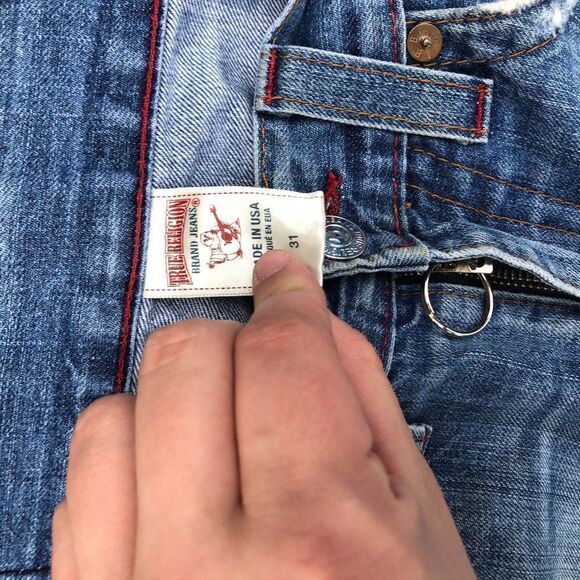 True Religion Jeans Size 31 STRAIGHT Blue - Picture 8 of 10
